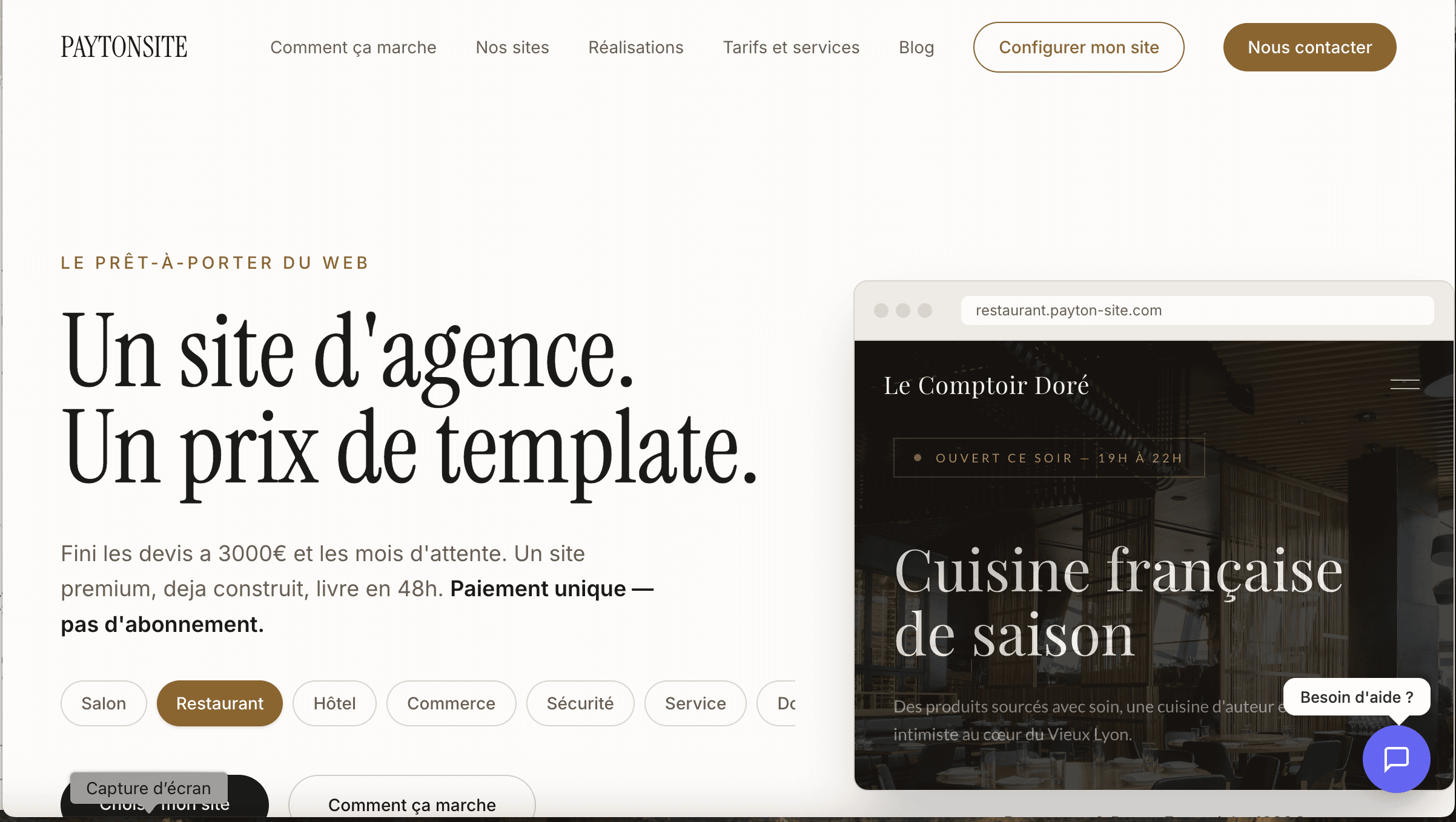 Aperçu — PAYTONSITE